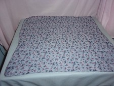 Vintage Sheer Floral Purple Lilac Red Blue Scarf 21" x 20" 100 Polyester