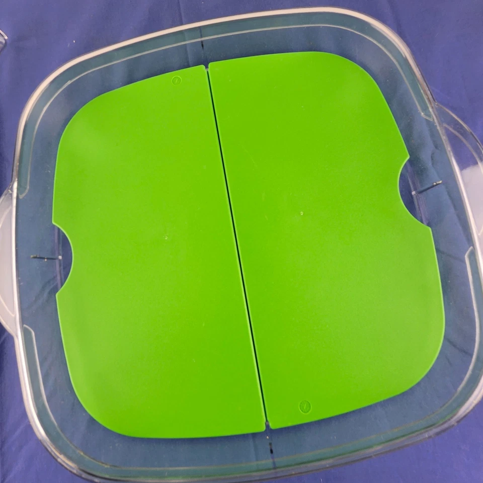 Pampered Chef Large Square Cool and Serve Divider Tray & Inserts Veggie Snacks - Image 3 of 4