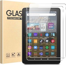 2 Pack Tempered Glass Screen Protector for 8 inch Tablet with 9H HD Clear Glas