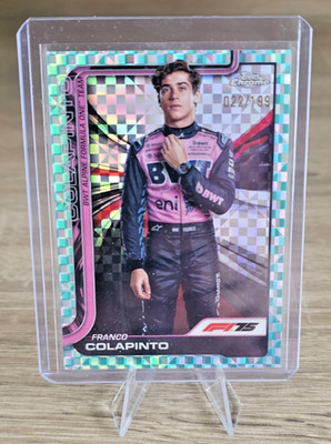 Topps Chrome F1 2025 Franco Colapinto Portrait Alpine 22/199 Green Checker #15