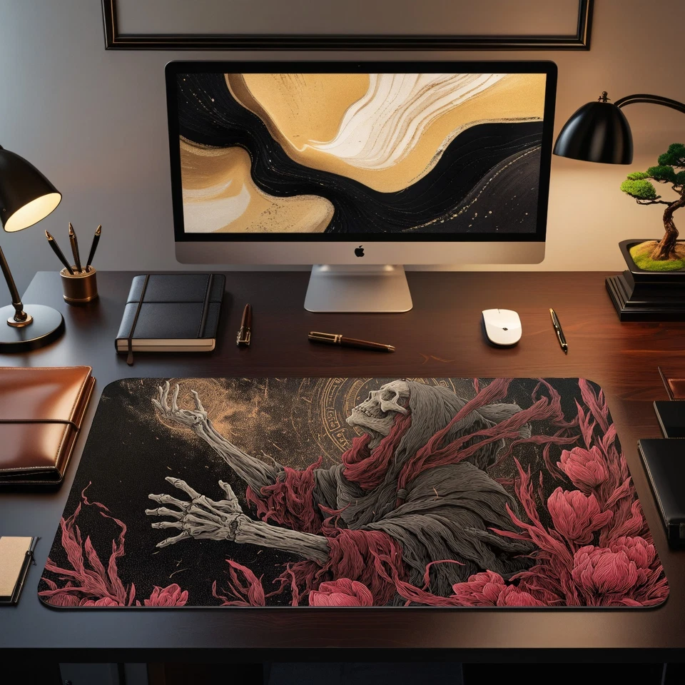 Alfombra de juego Undead Nigromancer Skeleton Zombie Dark Fantasy Horror Magic The Gathering Foto 2 de 4