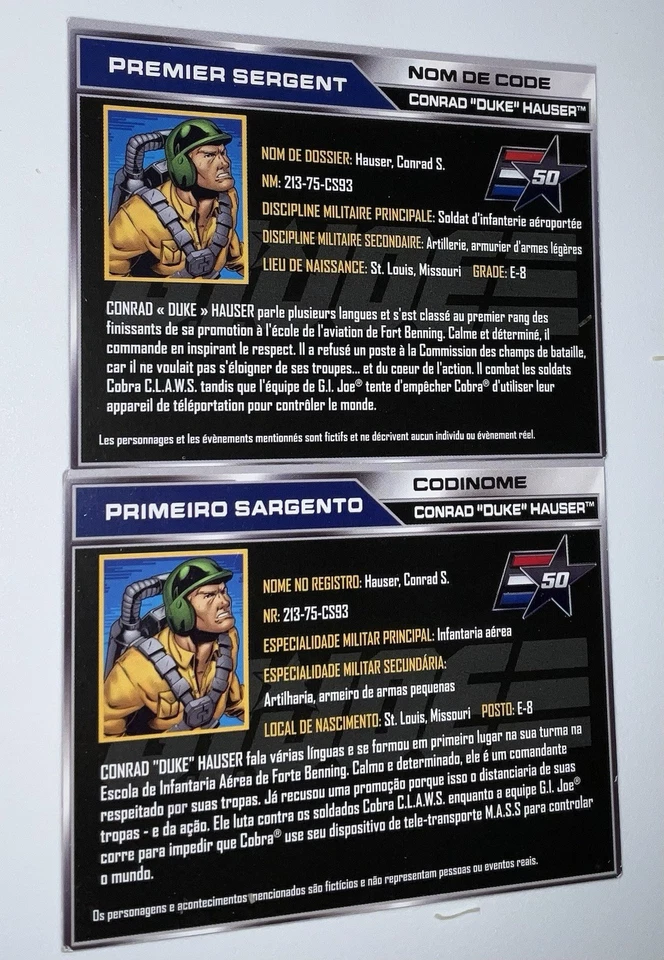 GI Joe CONRAD DUKE HAUSER 3.75" Figure & Flag Chase for the MASS Device 50th TRU - Image 3 of 4