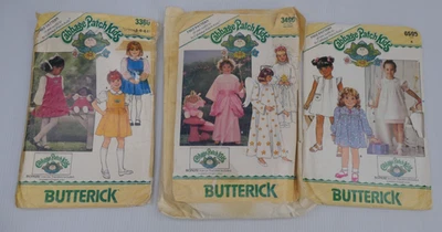 3 Butterick Cabbage Patch Kids Sewing pattern Angel Costume Dresses Vintage 80's - image 1 of 4