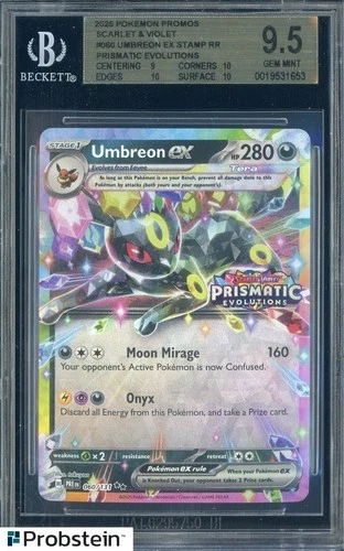 2025 Pokemon PRE EN Promo Stamped #060 Umbreon EX BGS 9.5 GEM MINT