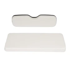 White Golf Cart Rear Seat Bottom Cushion Seat Backrest For EZGO RXV Medalist TXT