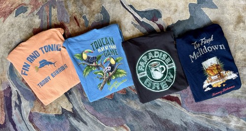 Tommy Bahama Men’s XL T-Shirt Lot of 4 Relax Graphic Back Tropical Tees