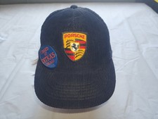 VINTAGE PORSCHE CORDUROY SNAPBACK HAT BLACK SIZE ADJUST-A-SIZE MEDIUM-LARGE 7
