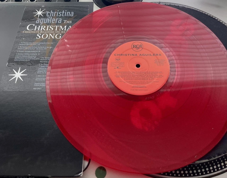 Christina Aguilera – Christmas Song OG 1999 Press 12" RED VINYL PRO NM/VG+ Foto 2 de 2
