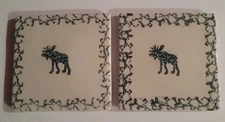 Folk Craft Moose Country by Tienshan Trivet, Tea Tile Size 5x5"