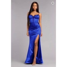 NWT Windsor Satin Gemstone Mermaid Formal Dress