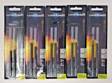 Uni Ball 207 Impact Gel Refills Bold 1 mm Black Ink 65808 Lot of 5 Packs of 2