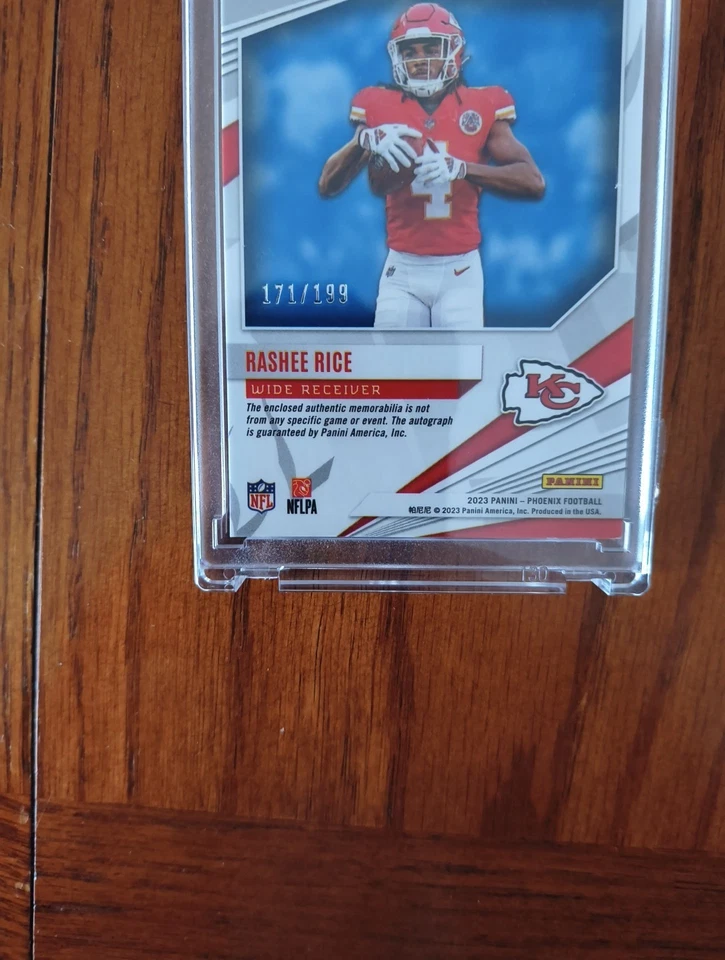 2023 Panini Phoenix - Rising Rookie Material Signature Rashee Rice RC /199 - Image 3 of 4