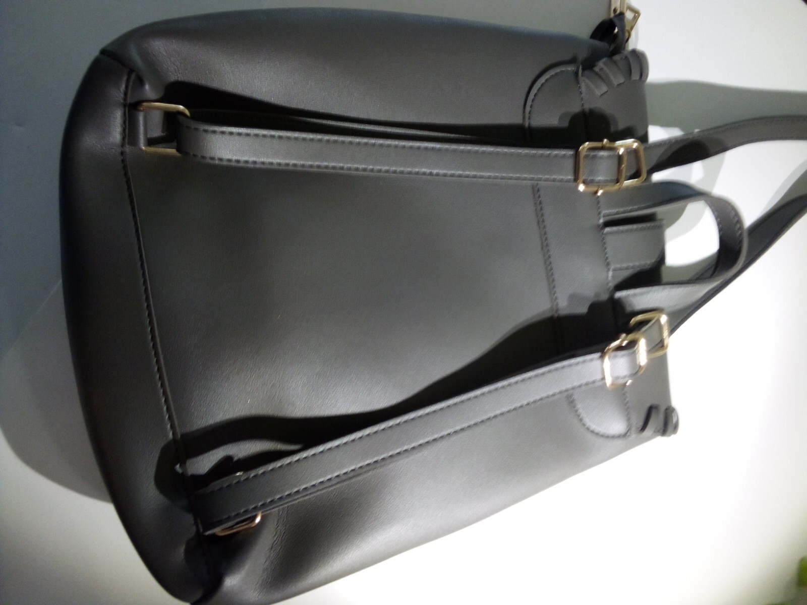 Gray Leather Backpack - image 4