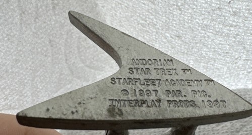 Andorian Pewter Miniature 1997 Interplay Excellent 3-in tall Starfleet Academy - Picture 5 of 5