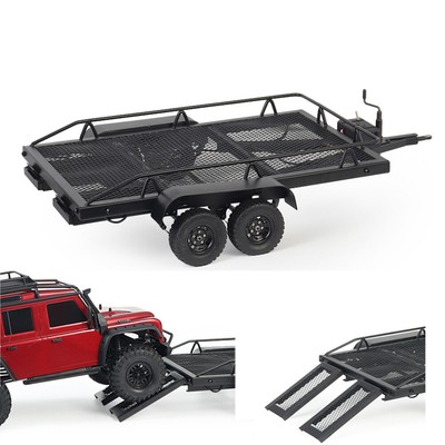 RC Metal Heavy Duty Trailer for 1/10 Scale RC Rock Crawler Car Truck Car Decor