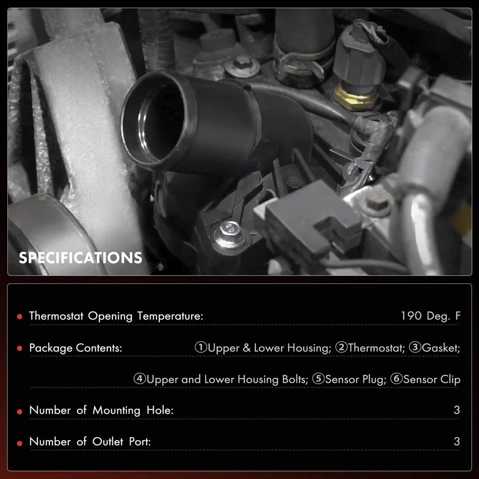 Thermostat for Mercedes Benz W164 A207 W221 X164 W251 W639 E500 GL500 S500 Viano - image 3 of 4