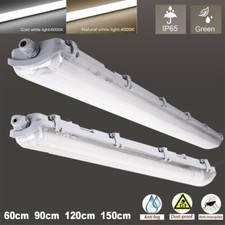 LED Röhre Feuchtraumleuchte 60/120/150 cm Werkstattlampe Wasserfest IP65 Keller