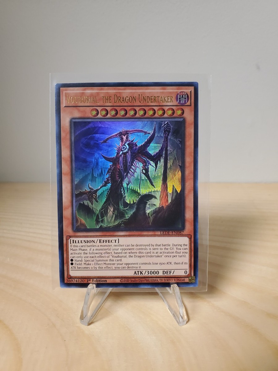 undertaker yugioh card LEDE-EN087 - Vouiburial, the Dragon - Ultra Rare During the Main Phase Magical Undertaker - SR08-EN019 -