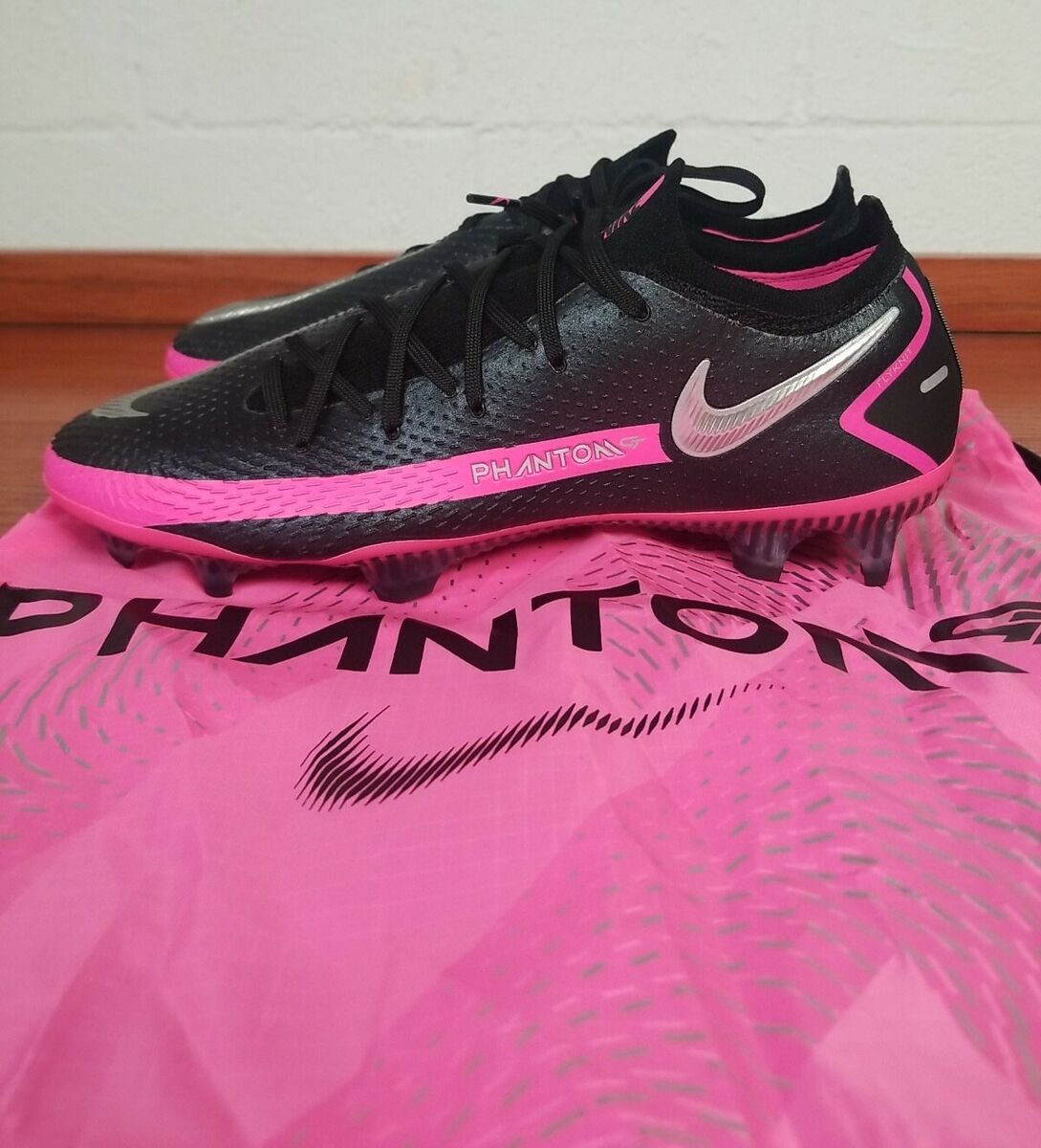 Nike Phantom GT Elite FG Black Pink ACC Men's Size 7 Soccer Nike Phantom GT Elite FG Black Pink ACC Men's Size 7 Soccer