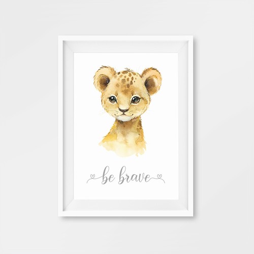 Safari Animal Baby Nursery Posters Prints Children's Bedroom Wall Art Pictures - Picture 8 of 19