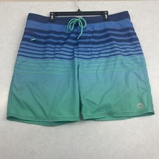 Vineyard Vines Board Shorts Mens 40x9" Swim Suit Blue Striped Zip Pocket Logo