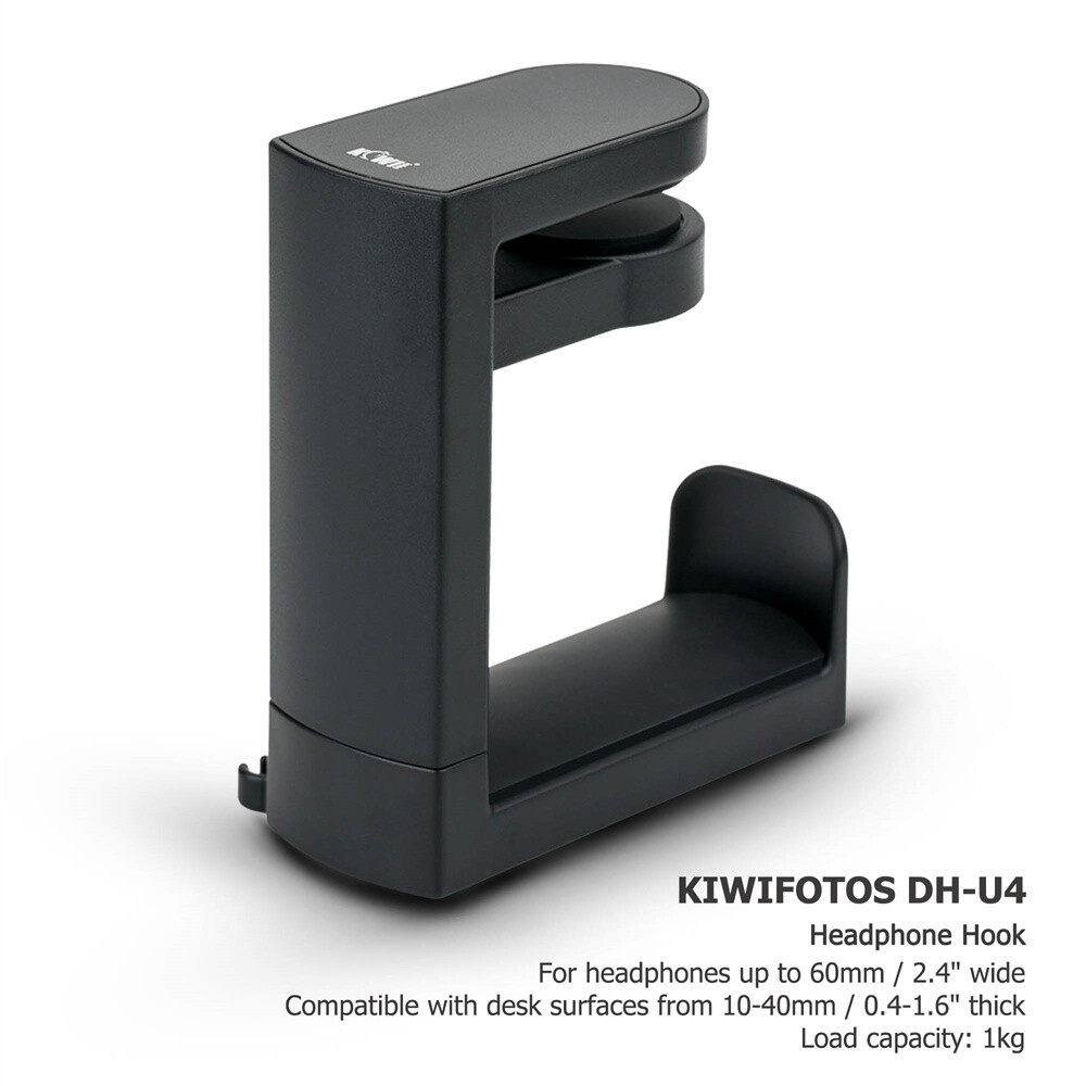 Headset Stand 2-Pack Under Desk Headphone Holder - Aluminum Alloy Hanger For Gaming Headsets & Accessories Desk Mount Headphone Holder Black