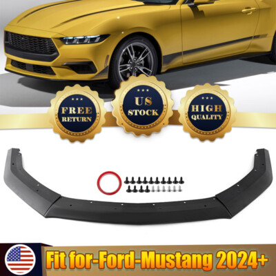 Winglets Delanteros Para Ford Mustang 2015-2017 (S550) – Negro Mate – Incluye Luces De Niebla – AMPP