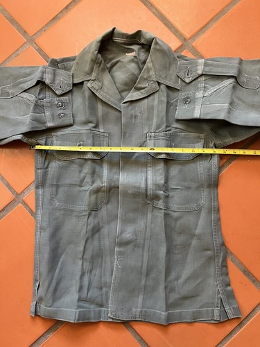 Vintage 50s US Army OG 107 Utility Shirt Military Cotton 18.5x27 Used - Picture 4 of 8