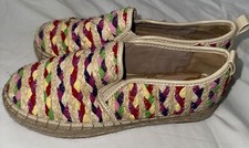 Sam Edelman Carrin Espadrille Platform Shoes Womens Size 8 Slip On Multicolor