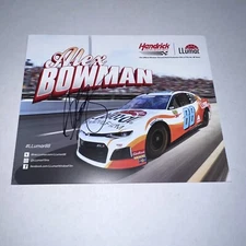 Alex bowman LLUMAR WINDOW FILM CHEVY ZL1 #88 2019 autographed HERO CARD photo