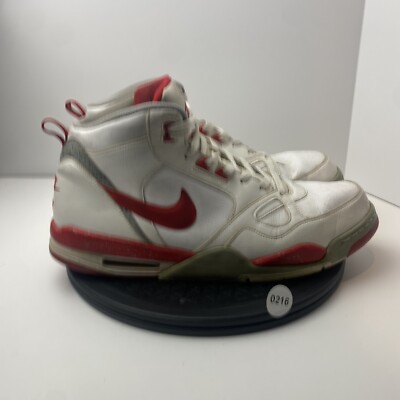 Nike Flight 13 Mid White University Red Mens Size 14 579961-103 Sneakers
