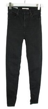 Levi's Mile High Super Skinny Jeans Damen W26/L30 Schwarz Stretch Zip Fly