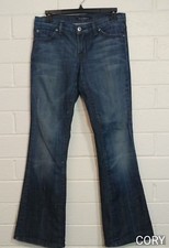 LADIES DAVID KAHN JEANS WEAR PANTS Size 26  flare denim flat front  