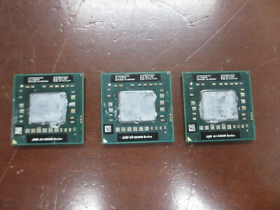 Lot of 3 AMD Mobile CPU A4-3300M 1.90GHz Socket  Laptop Processor AM3300DDX23GX