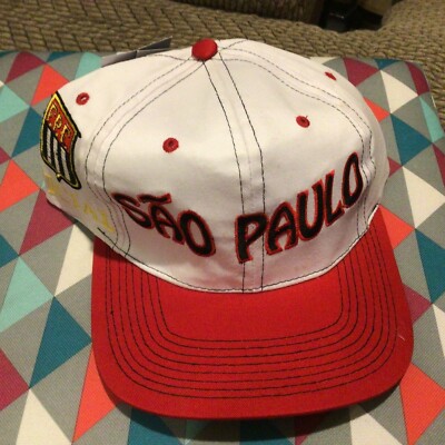 Vintage Sao Paulo World Cup Brazil Soccer Football Club Snapback Hat NWT FIFA
