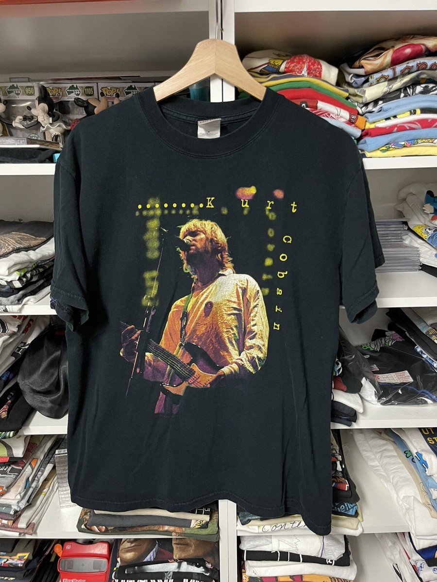 Vtg 2000 Kurt Cobain Nirvana Tshirt Mens M Distressed Band