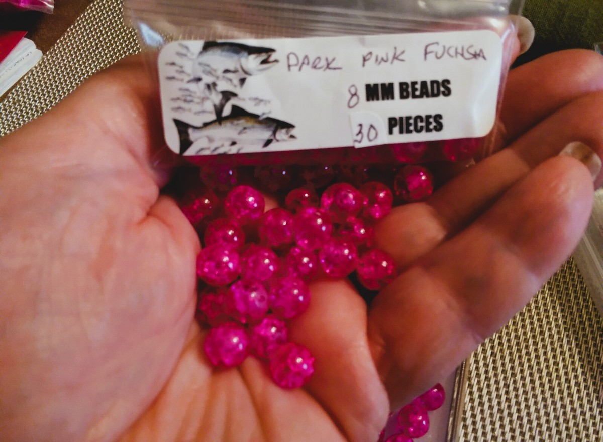 UV Fishing Premium Trout/Salmon/Steelhead Beads 8mm 30Ct Crackle