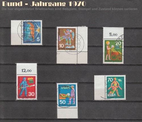 Jahrgang 1970 - 1979 Bund JAHRGANG Lot komplett gestempelt postfrisch Paare Rand - Bild 12 von 135