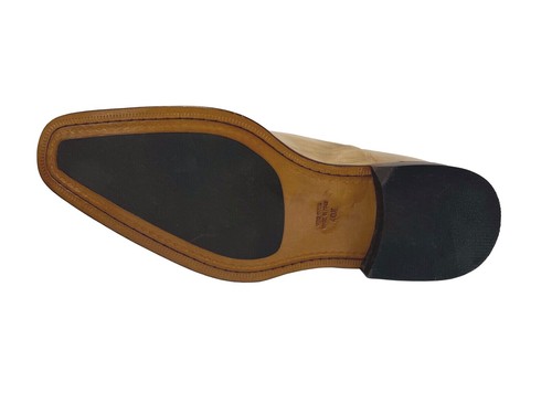 Zapatos de vestir Calzoleria Toscana para hombre Oxford beige punta de copa de cuero 4849 - Imagen 6 de 7