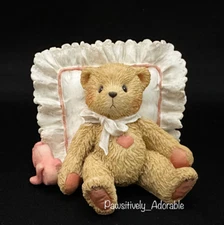 Cherished Teddies Bear MANDY #950572 LACE PILLOW I Love You Just The Way You Are