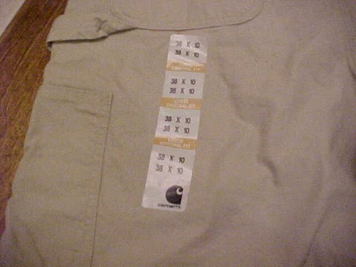 NWT CARHARTT MEN'S TAN SHORTS LOOSE ORIGINAL FIT CANVAS WORK SHORT SIZE 38 - Bild 4 von 7