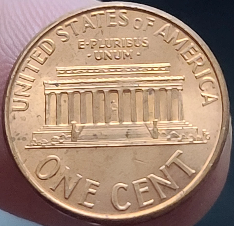 1995 Lincoln Head Memorial Penny Obverse Tilted Collar Proof Like No Mint  - Image 2 of 2