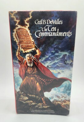 The Ten Commandments (VHS, 1998) Charlton Heston. Factory Sealed New ...