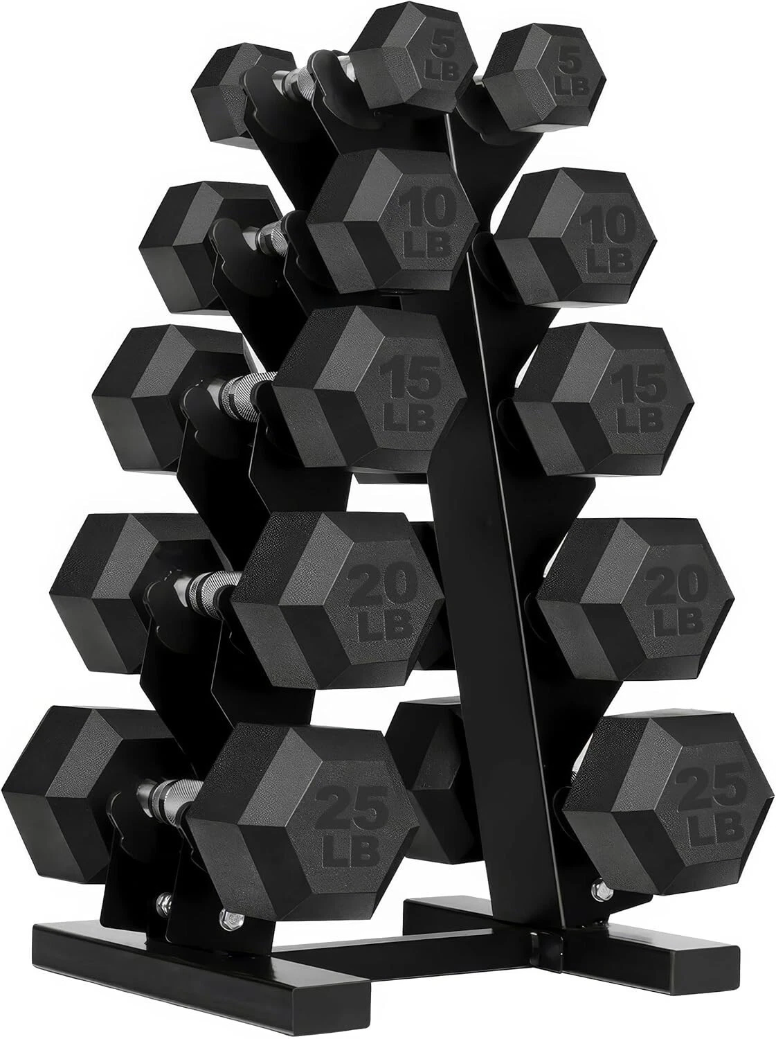 150 lb Dumbbells Set with Rack - Rubber-Coated for Easy Grip
Opens in a new window or tab