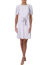 LAUREN RALPH LAUREN Womens Petites Gaeylyn Flutter Sleeves Sheath Dress 8P