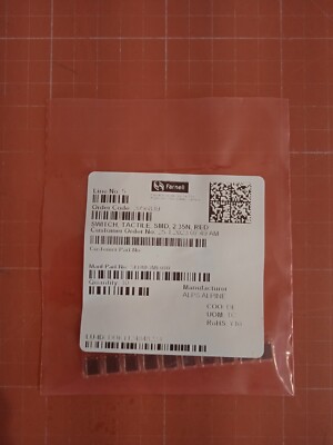 10Stk (1Stk/0.6eur) ALPS ALPINE 2056839 Switch Tactile SMD 2.35N RED _0.01_5
