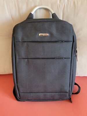 David Jones Business Rucksack, schwarz, unisex, Metallgriff, neuwertig