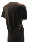 Vintage Impressions Lifestyle 2 Piece Skirt Suit Womens Large Brown Velour Shirt — photo 6