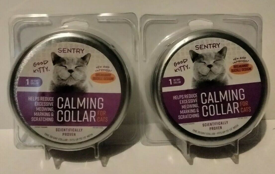 2 Pack - SENTRY CALMING COLLAR FOR CATS - 2 Months Free Shipping