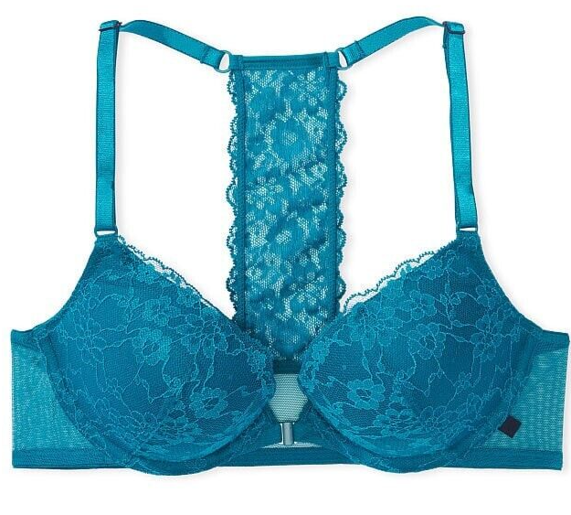 38DD Teal Posey Lace Front Close Extreme Lift Victorias Secret